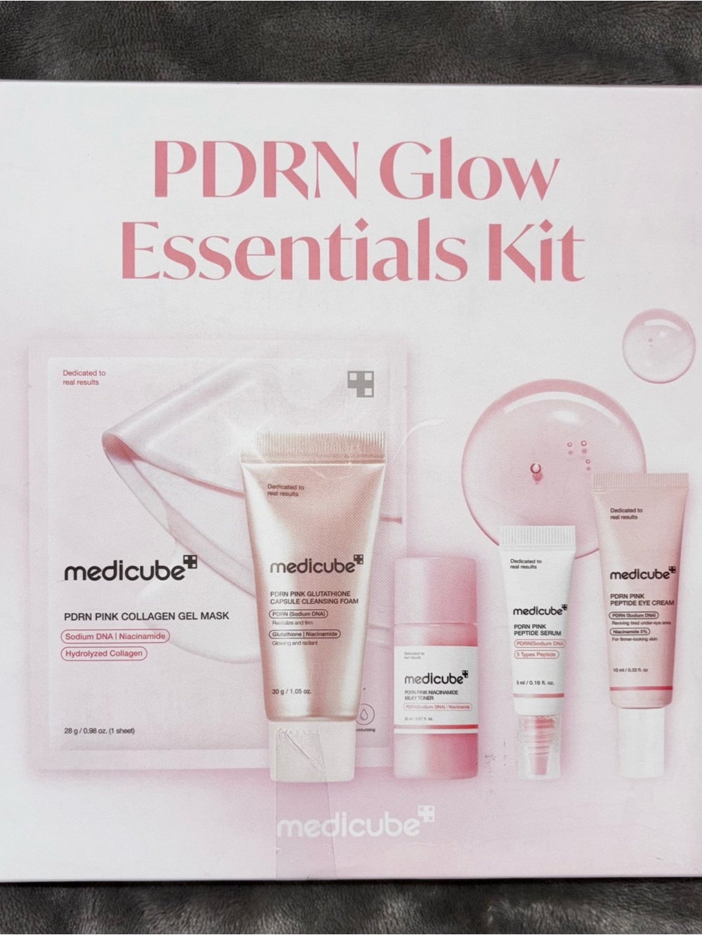 Korean Skincare! PDRN Glow Essentials Kit - Pink